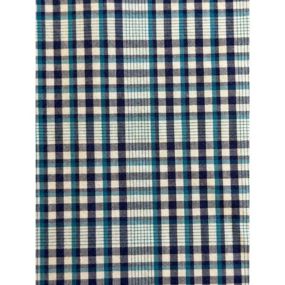 Billy Reid Mens Medium Standard Cut Button Down Blue Multi Plaid Shirt Italy - Picture 2 of 12